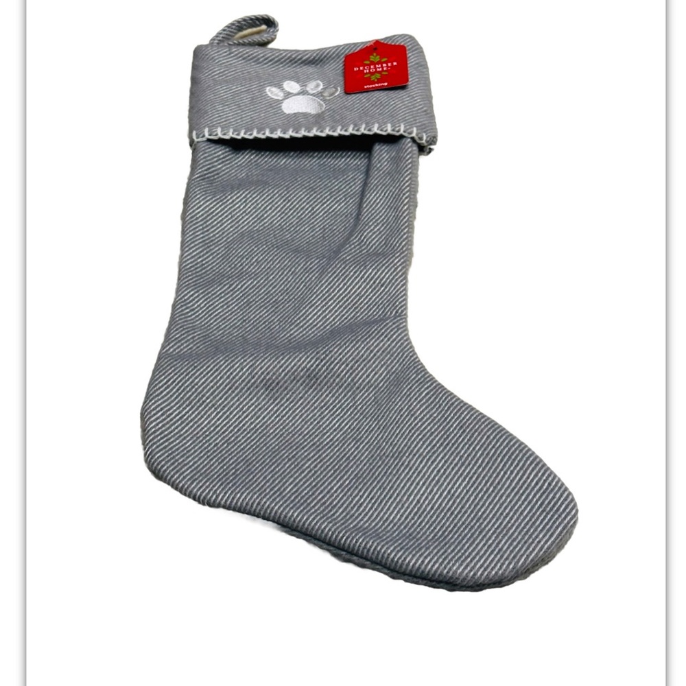 Monogram Christmas Personalised Silver Winter Animal Print Stocking 21”.